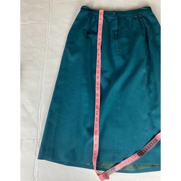 Vintage Tailored Sir for Her Wool Suit Christmas Holiday Green-Measures … - Picture 4 of 12